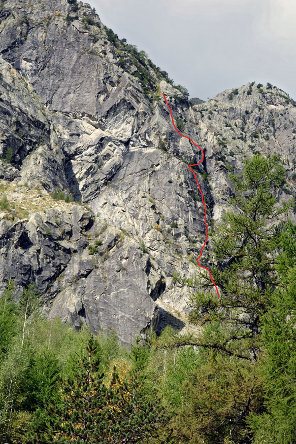 secteur éboulement, grande voie granite