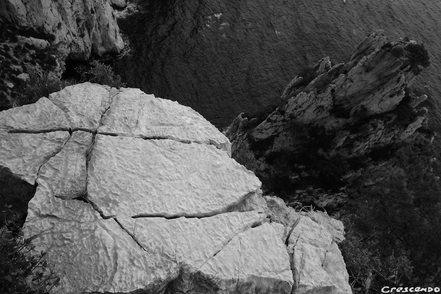 rocher des Calanques, grimper dans les Calanques, grimpe en grande voie