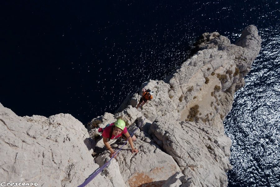 Bec de Sormiou, stage escalade découverte, stage Calanques