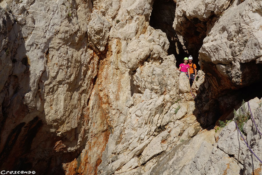 grimper dans les Calanques, escalade Calanques, grande voie apprendre