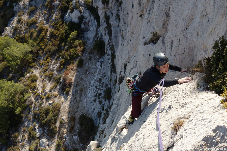 week end escalade, découverte escalade, moniteur grande voie Calanques