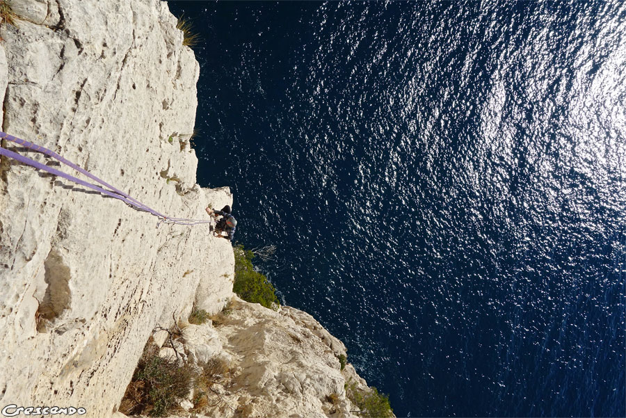 Guide escalade Calanques, grande voie escalade